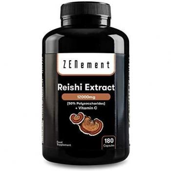 Extracto de Reishi ecológico 12000 mg Zenement, 180 comprimidos