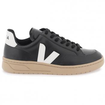 Veja V-12 Leather Sneakers - Black - Size 38 (Women's)