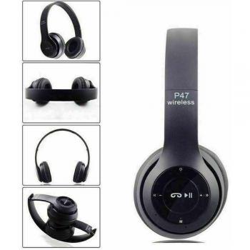 Auriculares Inalámbricos P47 Bluetooth 4 en 1 Estéreo Multifuncionales Portátiles con Dos Altavoces de Alta Gama