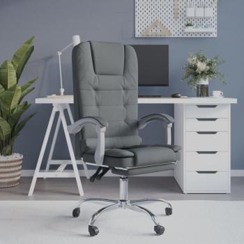 Silla de Oficina Roca Reclinable con Altura Ajustable Gris Oscuro 112,5-122x63x56 cm