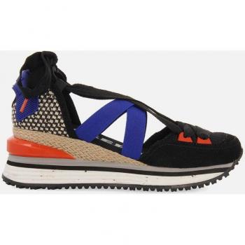 Sandalias de cuña deportivas acordonadas para mujer