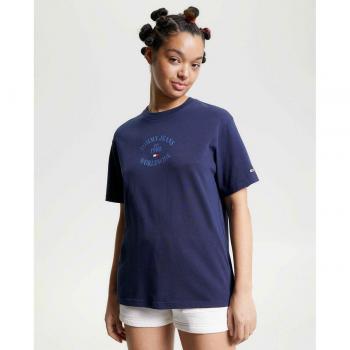 Camiseta Tommy Jeans Mujer Tjw Rlx Worldwide Tee Azul
