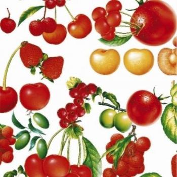 MAURER 5540021 Mantel Hule Rollo 140cmx20m Frutas Rojas