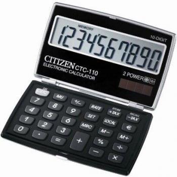 Citizen CTC-110-BKWB Negra - Calculadora, Color Negro