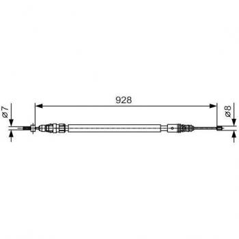 Cable de freno de mano BOSCH 1 987 482 000