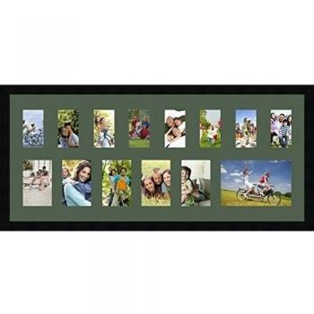 Marcos de fotos, (s) multivues8 de fotos 8 x 13 mm y 1 (s) de fotos 15 x, 23 y (s), 5 fotos de 10 x 15 cm, aptos para cualquier Marco de fotos de pared, color negro., madera, verde bosque, 8 - 8x13 and 1 - 23x15 and 5 - 10x15