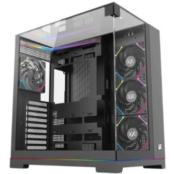 Torre ATX XYZ Tesseract A-RGB Negra con Lateral de Cristal y Ventiladores 4x120mm aRGB