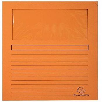 Exacompta 50254E - Lote de 25 Subcarpetas Forever® 120 con Ventana e Impresas, Color Naranja