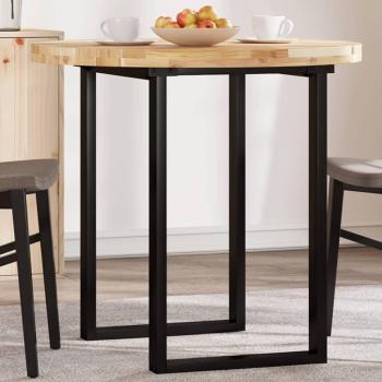 Tablero de mesa redondo de madera maciza de acacia Ø80x4 cm Marrón