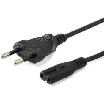 Cable de Alimentación Equip C7 8 Figura a Euroconector 2 Pin Macho/Hembra 3m Negro