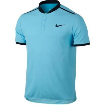 Nike M Nkct Adv Polo Solid Pq Camiseta de Manga Corta de Tenis, Hombre, Azul