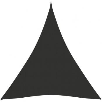 Toldo de vela triangular de tela oxford 5x6x6 m antracita