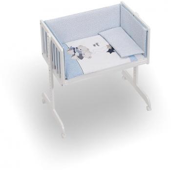 Minicuna Colecho con Textil Volamos Baby Azul