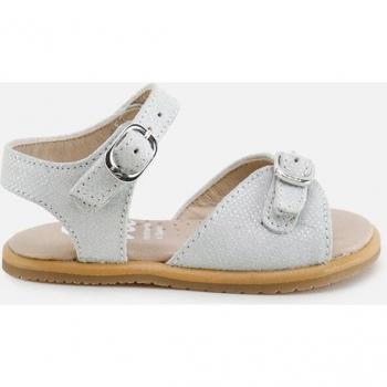 Sandalias de bebé en piel con doble hebilla en color blanco de la marca Eli 1957