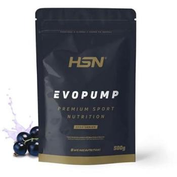 Pre-entreno Sin Estimulantes Evopump HSN - Sabor Grosella Negra 500 g | 25 Tomas | Alto en Nitratos, Citrulina y Arginina | No-GMO, Vegano, Sin Gluten