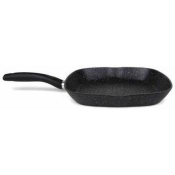 Orbegozo RUF 1028 - Sartén grill de aluminio forjado con recubrimiento de piedra, 28 cm de diámetro, apto para todo tipo de fuegos