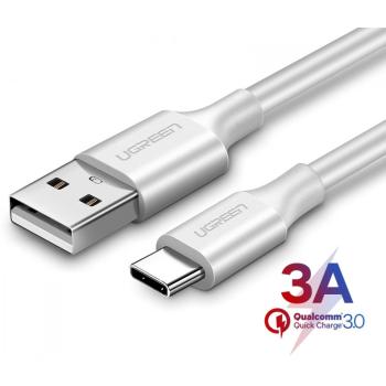 Cable USB 2.0 A a Tipo C 3A - 1.5 metros - Carga Rápida - Blanco Ugreen