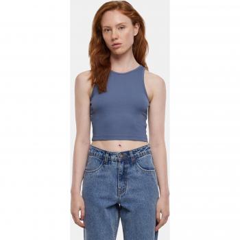 Urban Classics Women's Vintage Blue Cropped Rib Top