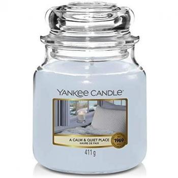 Yankee Candle tarro de Lugar tranquilo, gris, 10,7 x 10,7 x 12,7 cm