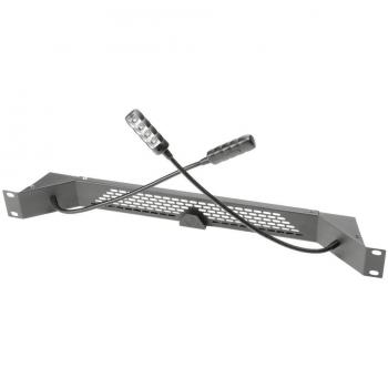 19 Adam Hall 1U Cold White COB LED Rack Light with Two Goose Necks