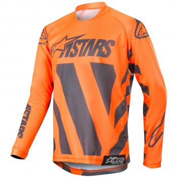 Alpinestars Camiseta De MX Niño 2019 Racer Braap Anthracite-Anaranjado-Fluoresce