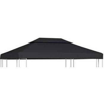 vidaXL 2-Tier Gazebo Top Cover 310 g/m² 4x3 m Anthracite