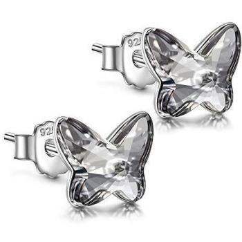 ANGEL NINA Pendientes de plata Pendientes para niñas Pendientes de plata para mujeres Pendientes de cristal para mujeres Pendientes para niñas Regalos para su joyería para niñas Regalos para novia