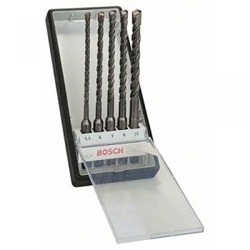 Bosch 2 607 019 929  - Juego de 5 brocas para martillos perforadores Robust Line SDS-plus-5 - Ø 5,5,6,7,8,10 x 165mm