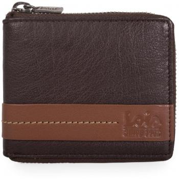 LOIS - 28609 BILLETERO PIEL CON CREMALLERA, Color Marron