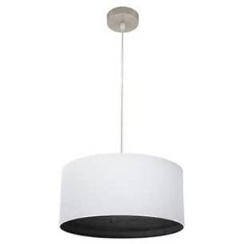Lámpara Colgante Tatiana 1xe27 Níquel/Blanco-Madera Negra 40x40 cm - Elegante y Moderna
