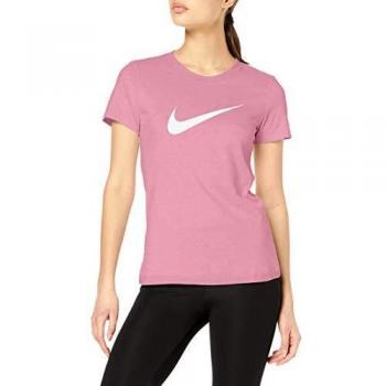 NIKE W Nk Dry tee Dfc Crew Camiseta de Manga Corta, Mujer, Magic Flamingo/htr/