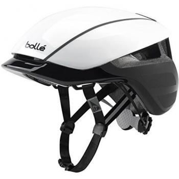 Bollé 31637 Casco Ciclismo, Unisex Adulto, White Black Shiny, Small 51-54 cm