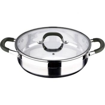 Cacerola Bergner Midnight de Acero Inoxidable y Aluminio con Tapa Ø 28 cm