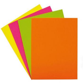 Papel A4 75g/m² Fluorescente Surtido 100 Hojas