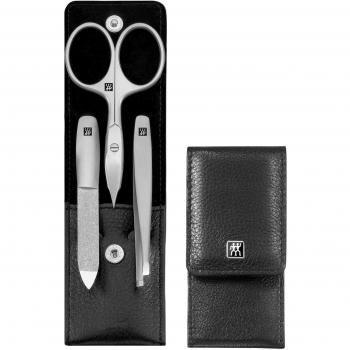 Zwilling TWINOX - Estuche de manicura 3 piezas, color negro