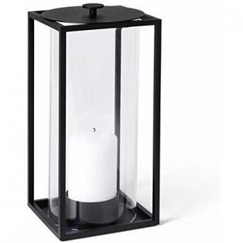 By Lassen - Portavelas con forma de cubo - Light'In - Negro - Dimensiones: 12 x 12 x 25,8 cm
