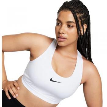 Sujetador deportivo regulable sin acolchado Nike Swoosh High Support - Mujer - Blanco (L (C-E))