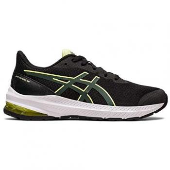 Zapatillas de Running Asics GT-1000 12 GS para Niños, Color Negro/Rain Forest