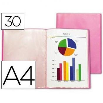 Liderpapel Carpeta Escaparate 47490 30 Fundas Polipropileno Traslucida Din A4 Rojo Frosty
