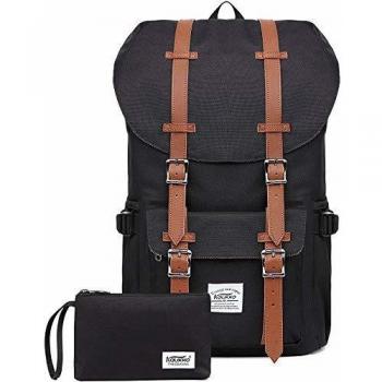 KAUKKO Mochilas Tipo Casual Compartimento para 15 Portátil 22 litros Negro