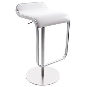lapalma - La palma lem altura del asiento taburete de bar 66-79 cm cuero blanco
