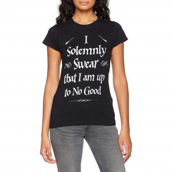 HARRY POTTER Solemnly Swear Camiseta Mujer Negro M