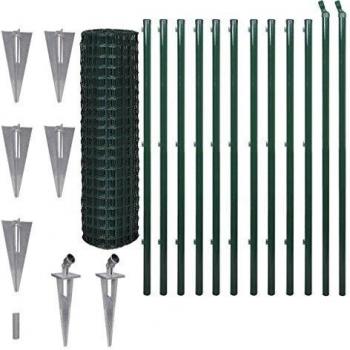 vidaXL Set de Euro-Valla con Clavo 25 x 1,5 m