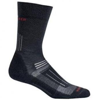 Icebreaker Hike Light Crew Socks, Primavera/Verano, Mujer, Color Monsoon/Poppy Red, tamaño Small