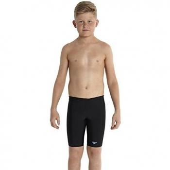 Speedo Boys Swimwear Sports Logo Panel Jammer, Negro