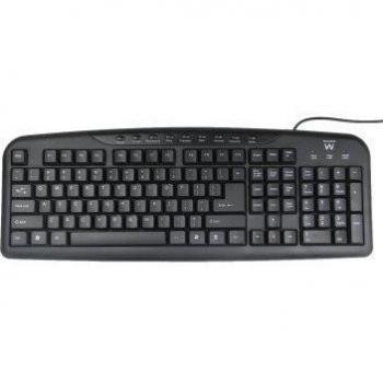 Ewent EW3125 - Teclado Multimedia USB, Negro