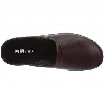 Rohde Lekeberg - Zapatillas de casa de Cuero Hombre, Color Rojo, Talla 47