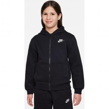 Nike Kids Sportswear Club Fleece Full-Zip Hoodie - Black - Size: Large
