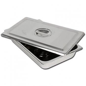 Gima S.P.A 26607 instrumento de acero inoxidable bandeja con tapa, 306 mm x 196 mm x 50 mm