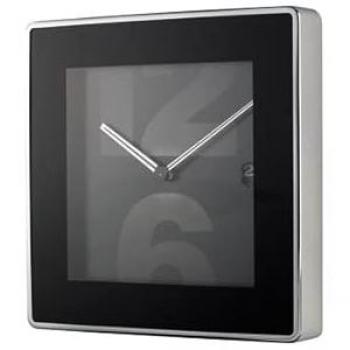 Reloj de pared acero negro 31 x 31 cm